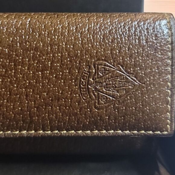 Gucci New Vintage Rare Brown Key and Card Holder with Box - Picture 3 of 10